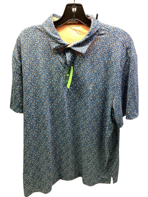 Vist Large View of Product Image Which is Used IZOD FLORAL DRI-FIT GOLF POLO S.S. Golf Shirt M Teal LG
