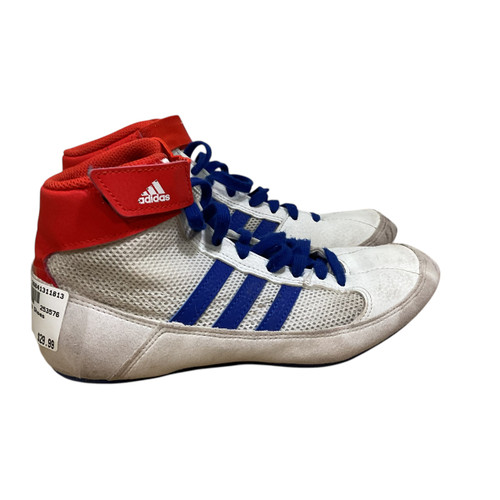 Vist Large View of Product Image Which is Used Adidas Wrestling Shoes White Junior 03.5