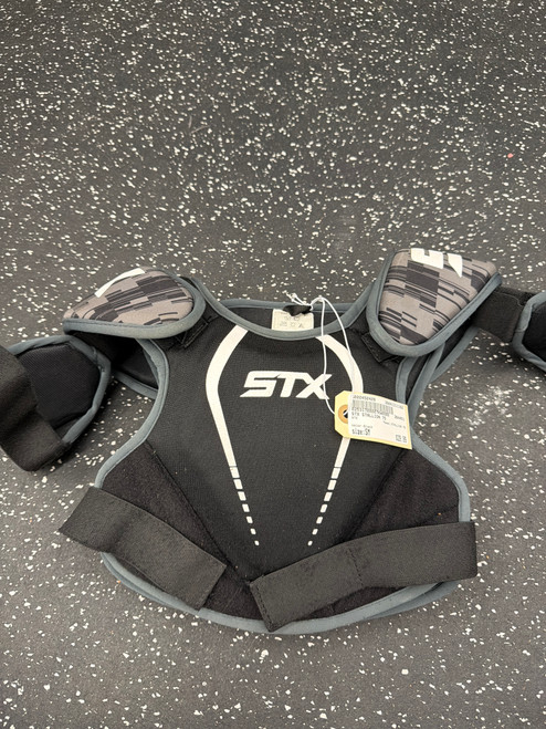 Vist Large View of Product Image Which is Used STX STALLION 75 Lacrosse Shoulder Pads Black SM