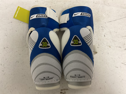 Vist Large View of Product Image Which is Used Bauer SUPREME 30 Senior Elbow Pads White MD