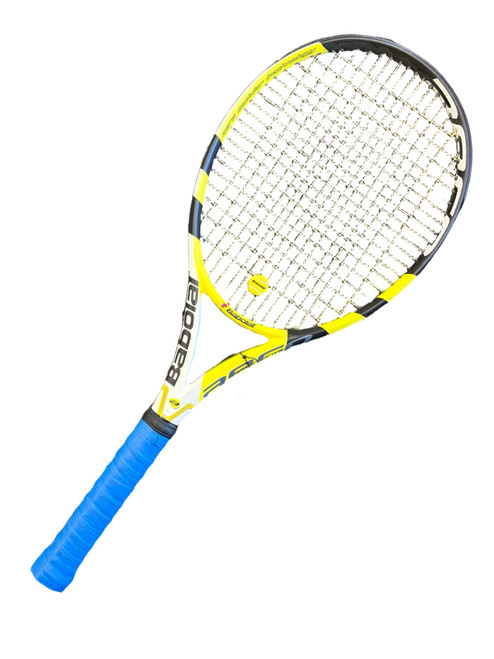 Vist Large View of Product Image Which is Used Babolat Aero Pro Drive Adult Tennis Racquet Yellow 4 3/8"