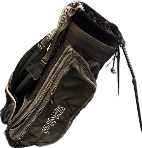 Vist Large View of Product Image Which is Used Ping BLACK Mens Golf Stand Bag Black