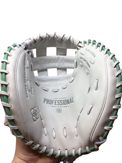 Vist Large View of Product Image Which is Used Easton RUDI-2024 BB/SB Catchers RH Throw White 34"