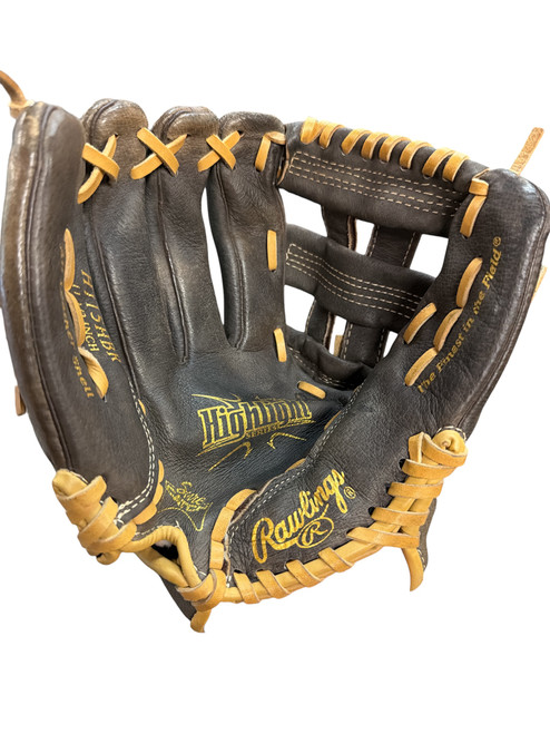 Vist Large View of Product Image Which is Used Rawlings HIGHLIGHT BB/SB Glove LH Throw Brown 11 1/2"
