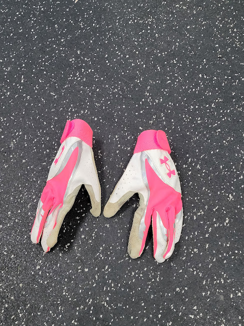 Vist Large View of Product Image Which is Used Under Armour BB/SB Batting Gloves Pink LG