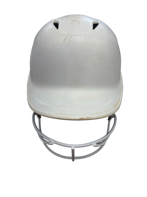 Vist Large View of Product Image Which is Used Easton HELMET W/MASK Batting Helmet w/Mask White One Size
