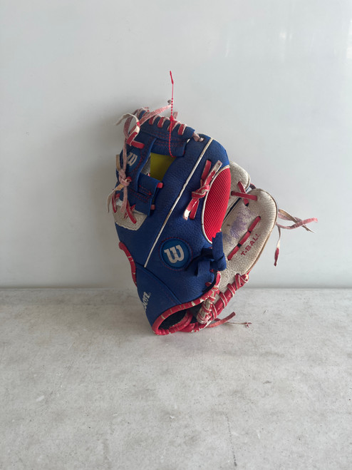 Vist Large View of Product Image Which is Used Wilson BASEBALL GLOVE BB/SB Glove RH Throw Navy Blue 10"