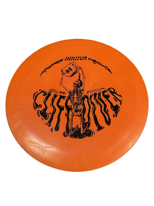 Vist Large View of Product Image Which is Used Innova STAR DESTROYER CLIFFDIVER COLLAB Disc Golf Driver Orange 175g