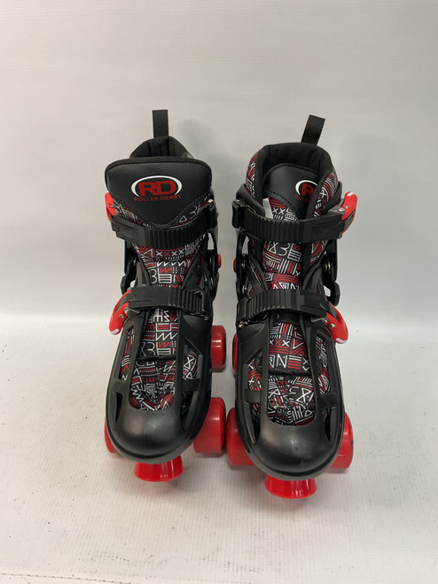 Vist Large View of Product Image Which is Used RollerDerby RED/BLACK Junior Roller Quad Skates Black Adjustable
