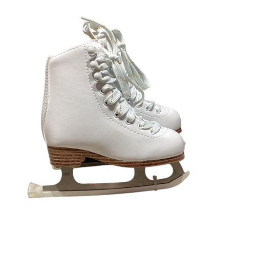 Vist Large View of Product Image Which is Used DSG Girls Figure Skate White Youth 10.0