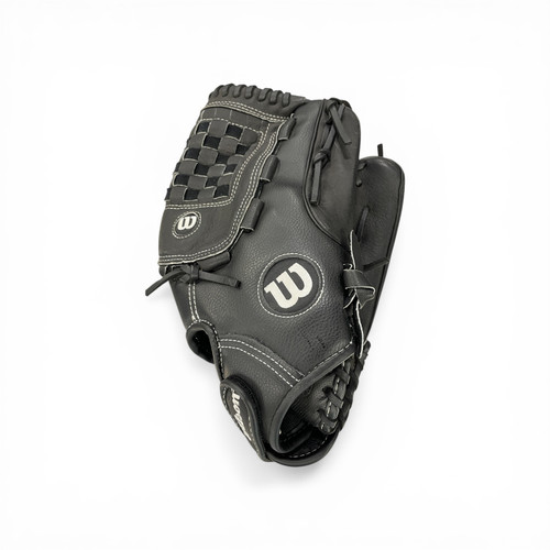 Vist Large View of Product Image Which is Used Wilson A360 BB/SB Glove RH Throw Black 14"