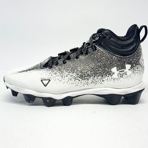 Vist Large View of Product Image Which is Used Under Armour LOCKED DOWN Jr FB Cleats White And Black Junior 03
