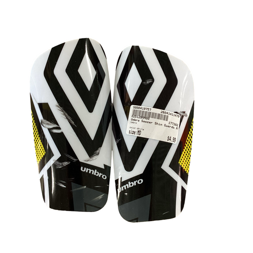 Vist Large View of Product Image Which is Used Umbro Soccer Shin Guards Adult White MD