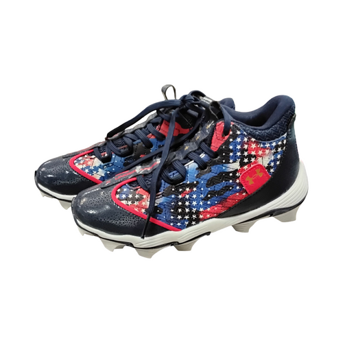 Vist Large View of Product Image Which is New Under Armour BRYCE HARPER SHOW BB/SB Cleats White/Red/Navy Junior 01