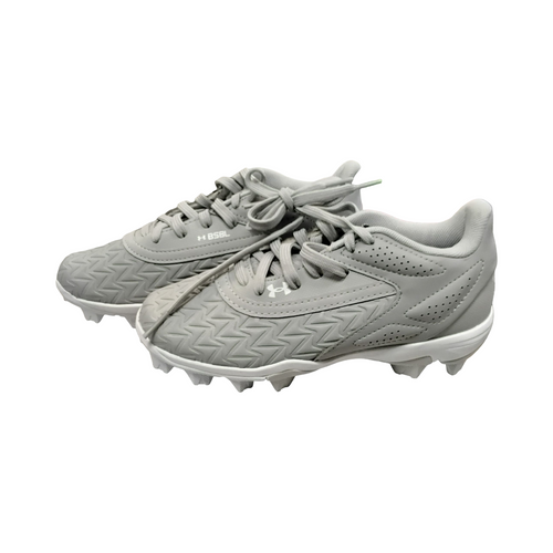 Vist Large View of Product Image Which is New Under Armour BB/SB Cleats Grey Junior 01