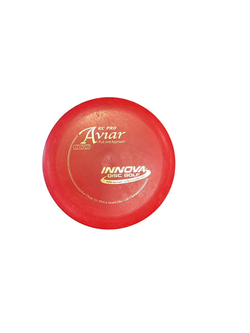 Vist Large View of Product Image Which is Used Innova KC PRO AVIAR 2302 Disc Golf Putter Red