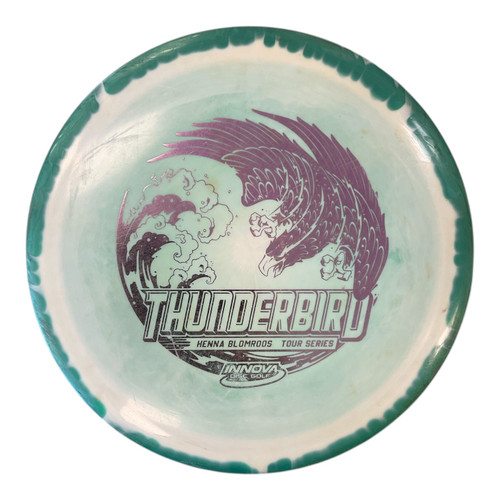 Vist Large View of Product Image Which is Used Innova HALO STAR THUNDERBIRD Disc Golf Driver Green 175g