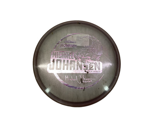 Vist Large View of Product Image Which is Used Discraft MICHEAL JOHANSEN COMET Disc Golf Mid Range Clear 180g
