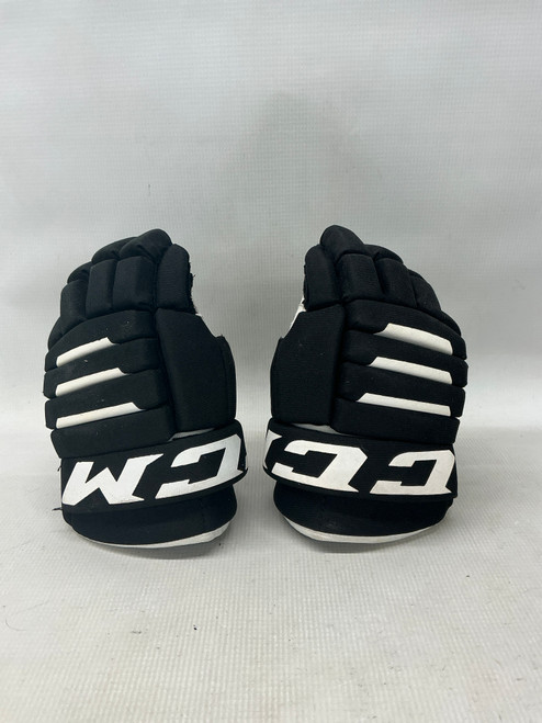 Vist Large View of Product Image Which is Used CCM TACKS 4R2 Youth Gloves Black And White 11"