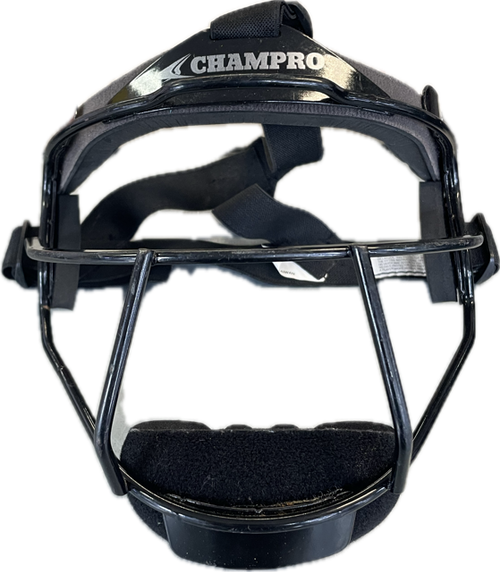 Vist Large View of Product Image Which is Used Champro BLK Sofball Fielders Mask Black One Size