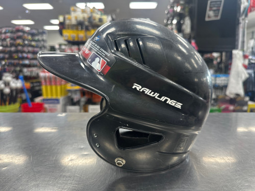 Vist Large View of Product Image Which is Used Rawlings COOLFLO Batting Helmet No Mask Black One Size
