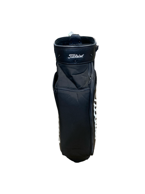 Vist Large View of Product Image Which is Used Titleist BLACK LEATHER BAG Mens Cart Bag Black