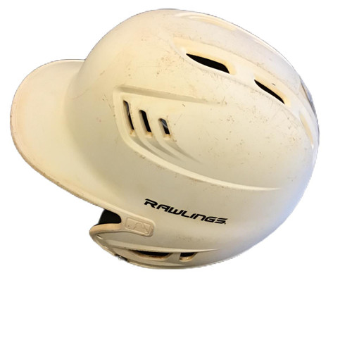 Vist Large View of Product Image Which is Used Rawlings R16J-R1 Batting Helmet No Mask White One Size