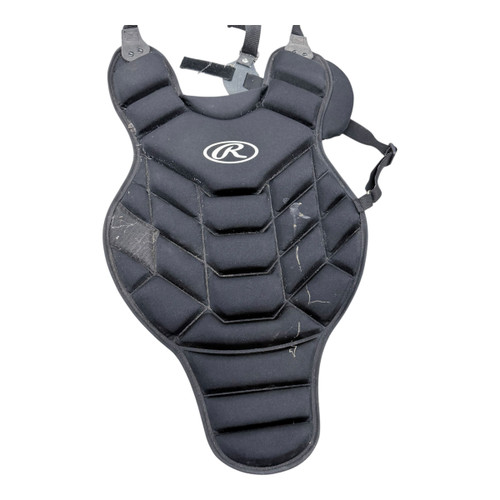 Vist Large View of Product Image Which is Used Rawlings CHEST PROTECTOR Catchers Chest Protector Black Youth