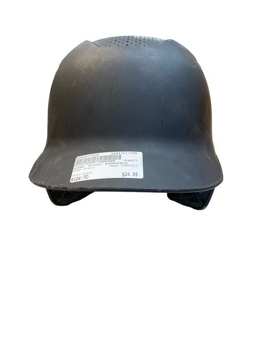 Vist Large View of Product Image Which is Used Under Armour EVOSHIELD Batting Helmet No Mask Black MD