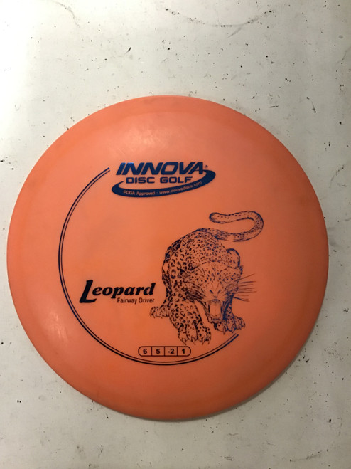 Vist Large View of Product Image Which is Used Innova DX LEOPARD Disc Golf Driver Orange 167g