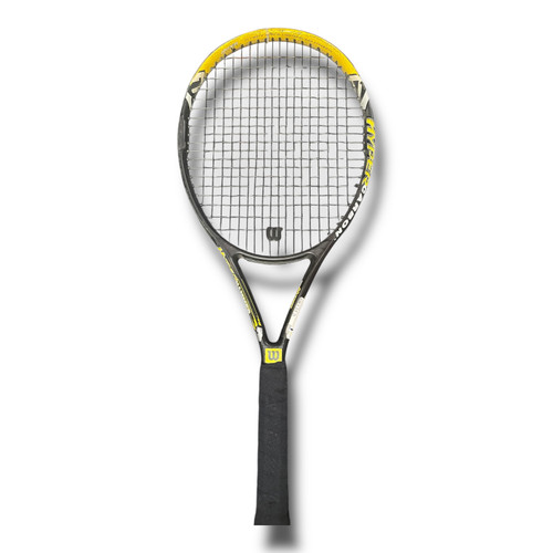 Used Wilson HYPER CARBON Adult Tennis Racquet Black 4 3/8" 11375-S000339547 Vist Large View of Product Image Which is Used Wilson HYPER CARBON Adult Tennis Racquet Black 4 3/8"