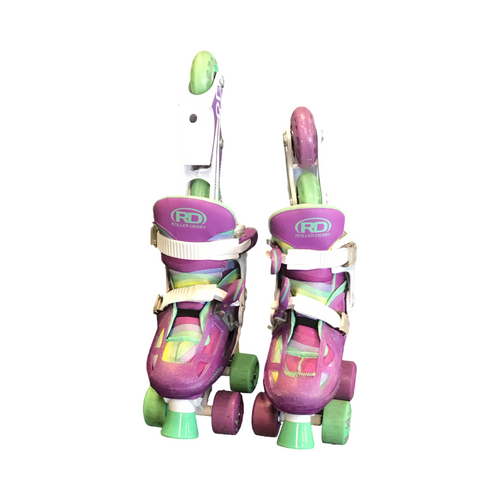 Vist Large View of Product Image Which is Used RollerDerby PURPLE SKATES Child Roller Quad Skates Purple Youth 12.0