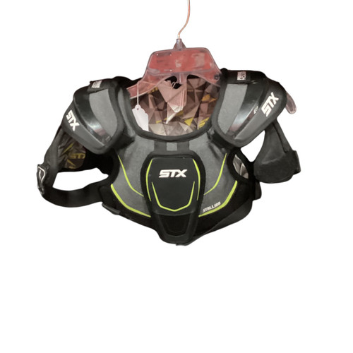 Vist Large View of Product Image Which is Used STX STALLION 200+ Lacrosse Shoulder Pads Black SM
