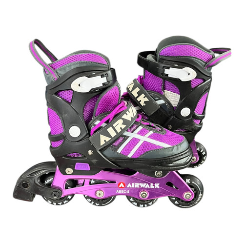 Vist Large View of Product Image Which is Used Airwalk ABEC-5 Child Rec Fitness Skates Purple Adjustable