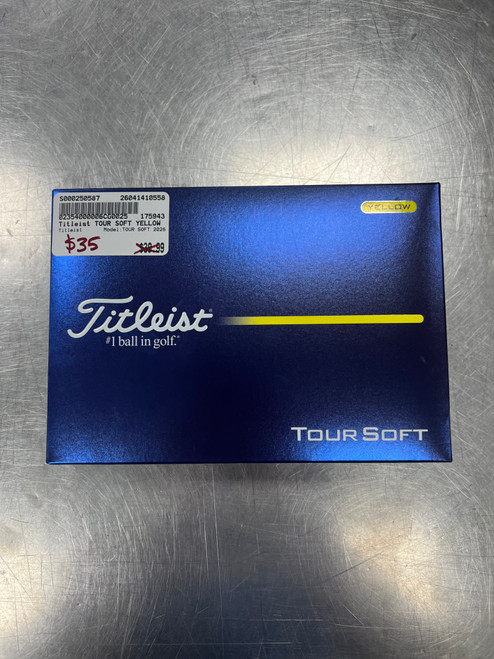 Vist Large View of Product Image Which is New Titleist TOUR SOFT Yellow 2026 12 Pack - Golf Balls