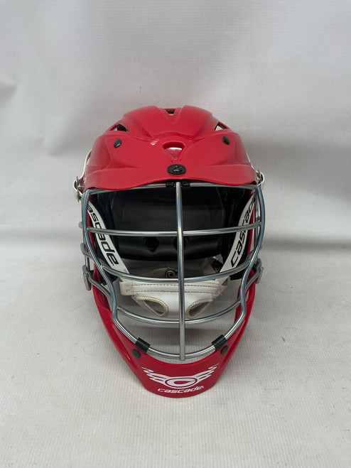 Vist Large View of Product Image Which is Used Cascade CPX-R Lacrosse Helmet Red Fits all
