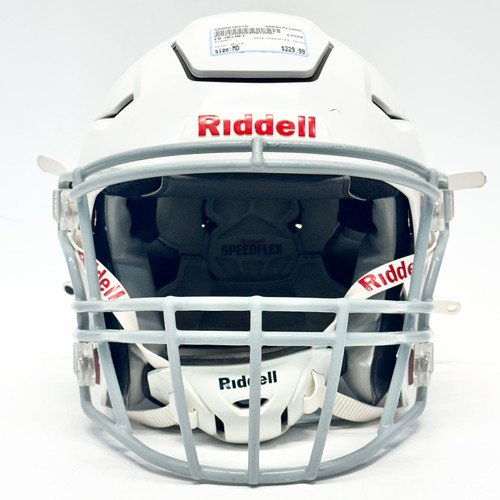 Vist Large View of Product Image Which is Used Riddell 2022 SPEEDFLEX YOUTH FB Helmet White MD