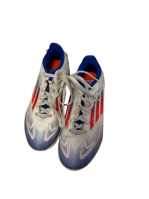 Vist Large View of Product Image Which is Used Adidas F50 PRO TURF IF1372 Soccer Turf Shoes White Junior 02.5