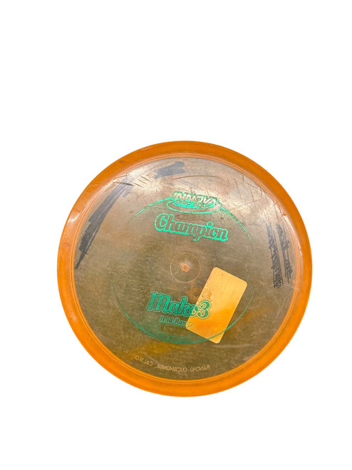 Vist Large View of Product Image Which is Used Innova MAKO 3 CHAMPION Disc Golf Mid Range Orange