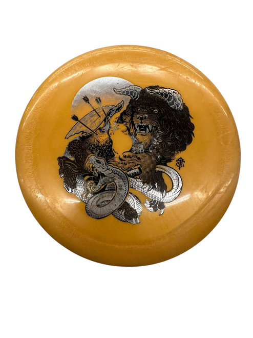 Vist Large View of Product Image Which is Used Innova EMPEROR Disc Golf Driver Neon Orange