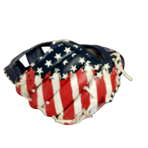 Vist Large View of Product Image Which is Used Franklin MLB S 9.5 RHT BB/SB Glove RH Throw Navy Blue 9 1/2"