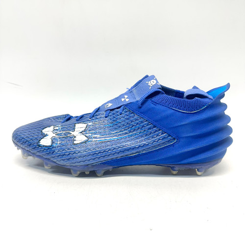 Vist Large View of Product Image Which is Used Under Armour BLUR SMOKE 2.0 Adult FB Cleats Royal Blue Senior 13