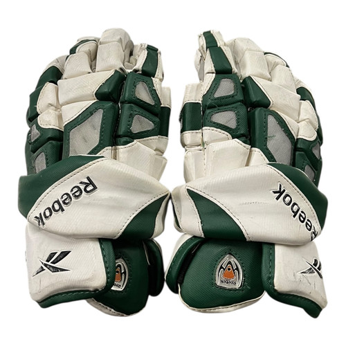 Vist Large View of Product Image Which is Used Reebok 7K Lacrosse Gloves Mens White LG