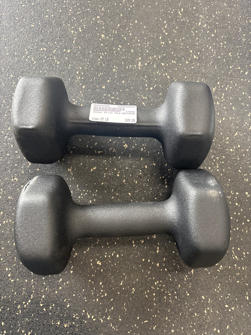 Vist Large View of Product Image Which is Used Neoprene Hex Dumbbell (Pair) 15 lb