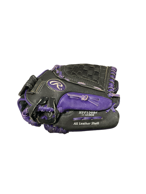 Vist Large View of Product Image Which is Used Rawlings HIGHLIGHT BB/SB Glove RH Throw Black 11 1/2"