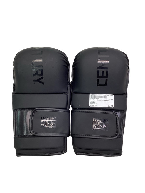 Vist Large View of Product Image Which is Used Century Boxing Gloves Black LG