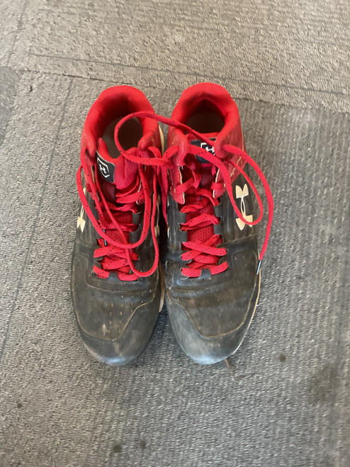 Vist Large View of Product Image Which is Used Under Armour BASEBALL CLEATS BB/SB Cleats Red Senior 7.5