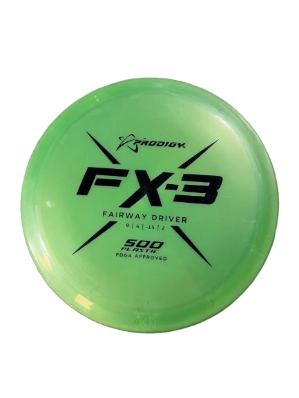 Vist Large View of Product Image Which is Used Prodigy FX-3 500 PLASTIC Disc Golf Driver Green