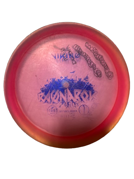 Vist Large View of Product Image Which is Used VIKING DISCS - STORM RAGNAROK Disc Golf Driver Pink