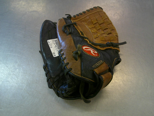 Vist Large View of Product Image Which is Used Rawlings MARK OF THE PRO BB/SB Glove LH Throw Black 12 1/2"
